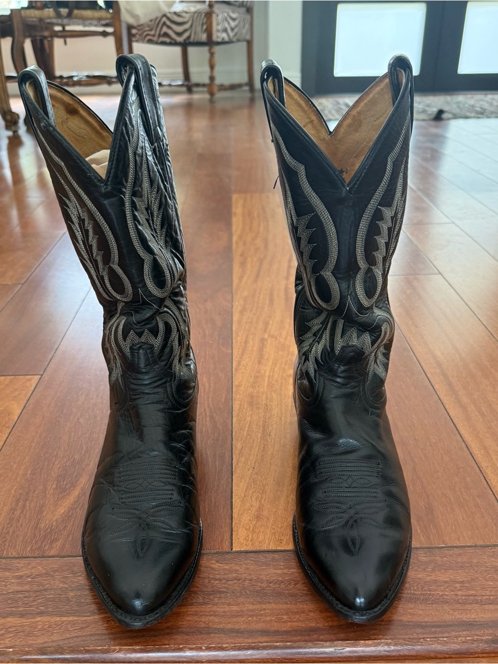 Tony Lama Black Western Cowboy Boots